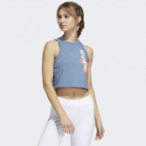 ADIDAS | SuperHer Floral Graphic Crop Muscle Tank Top | Sz. M